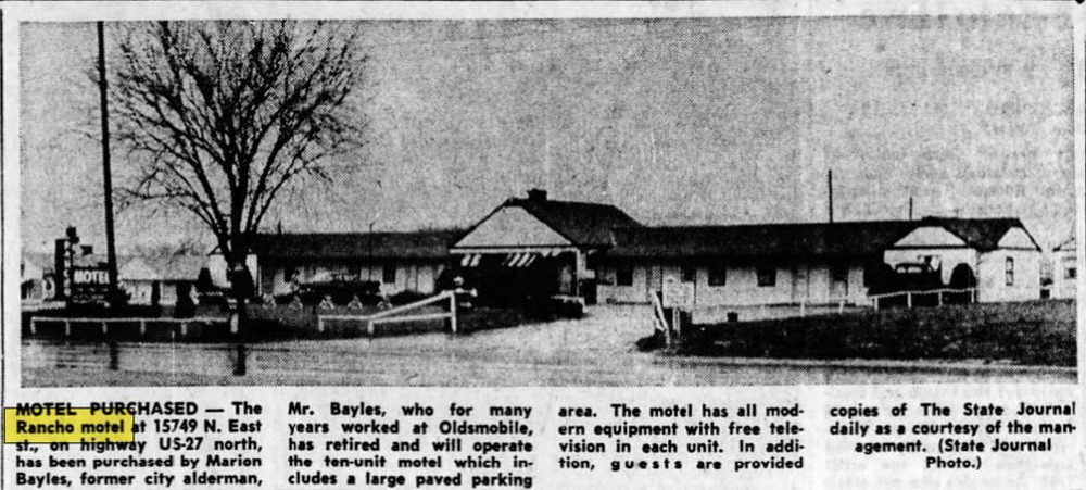 Apex One Motel (Rancho Motel, El Rancho Motel) - Dec 29 1959 Bayles Buys Motel